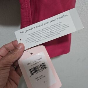Avec Les Filles Hot Pink Leather Garment